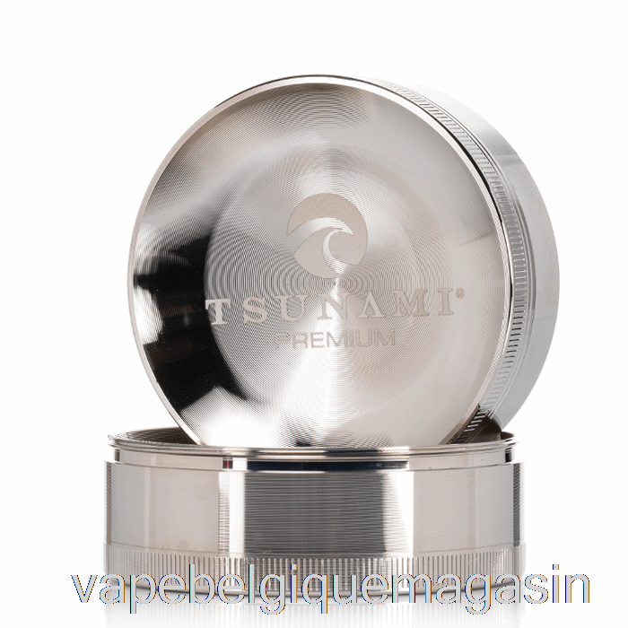Vape Juice Tsunami 2,95 Pouces Broyeur Supérieur Encastré En 4 Pièces Argent (75 Mm)